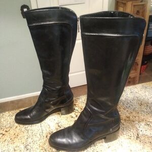 Franco Sarto Medium Leather Tall Zipper Boot Womens sz 7 M style 23487001